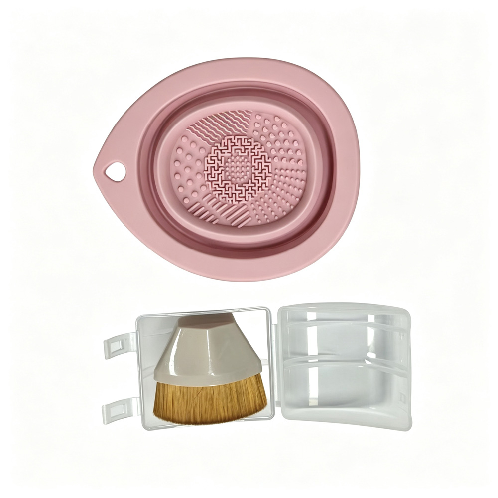 Makeup Brush Set - vvocci No-trace Foundation BrushCleaning Bowl Set