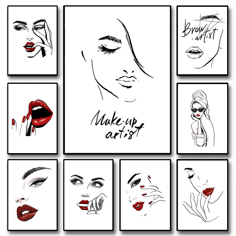 Beauty Makeup Pic - 1pcs(No frame) Fashion Makeup Poster Sexy
