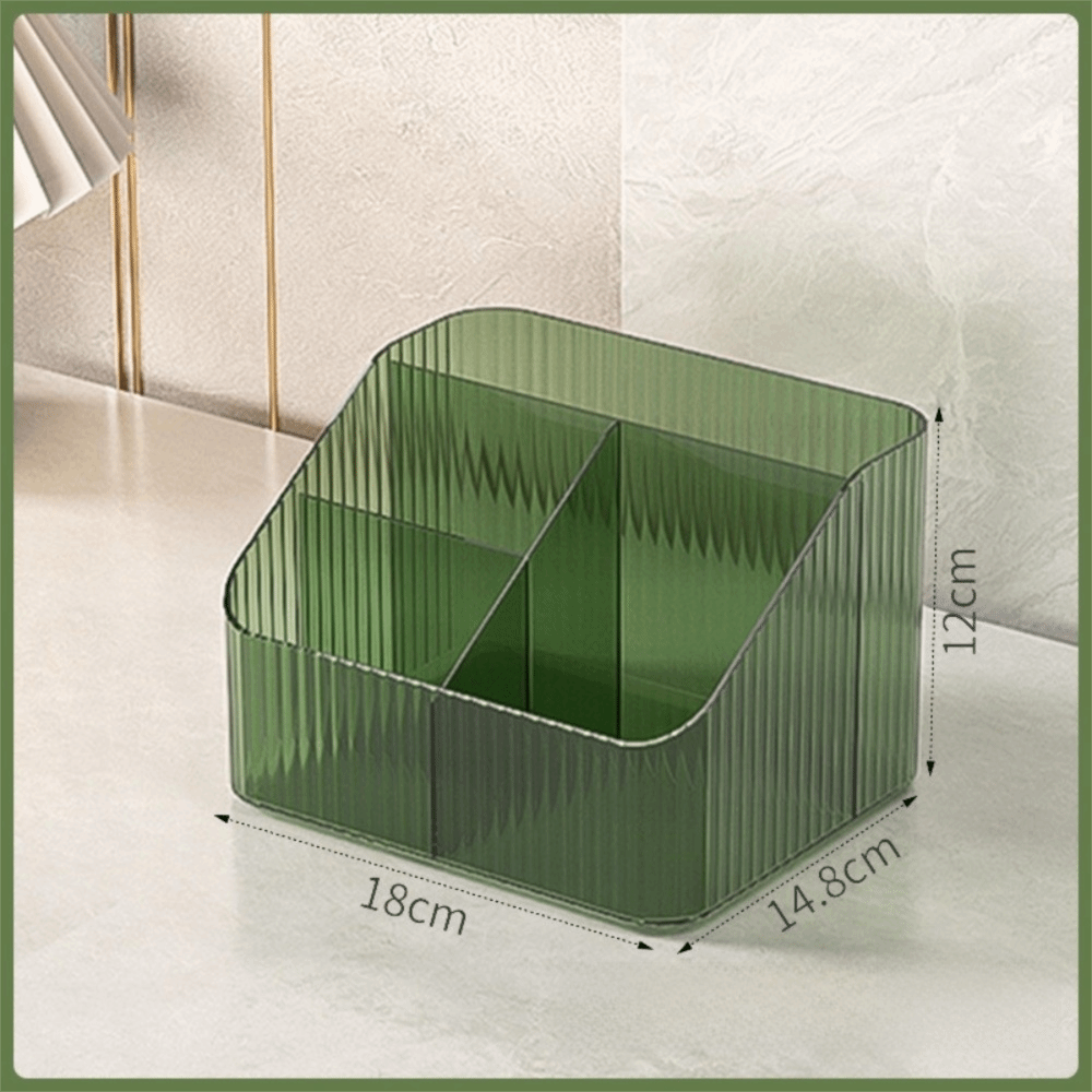 Beauty Kiss Makeup - Transparent Cosmetic Storage Box Multi-Compartment 3/4