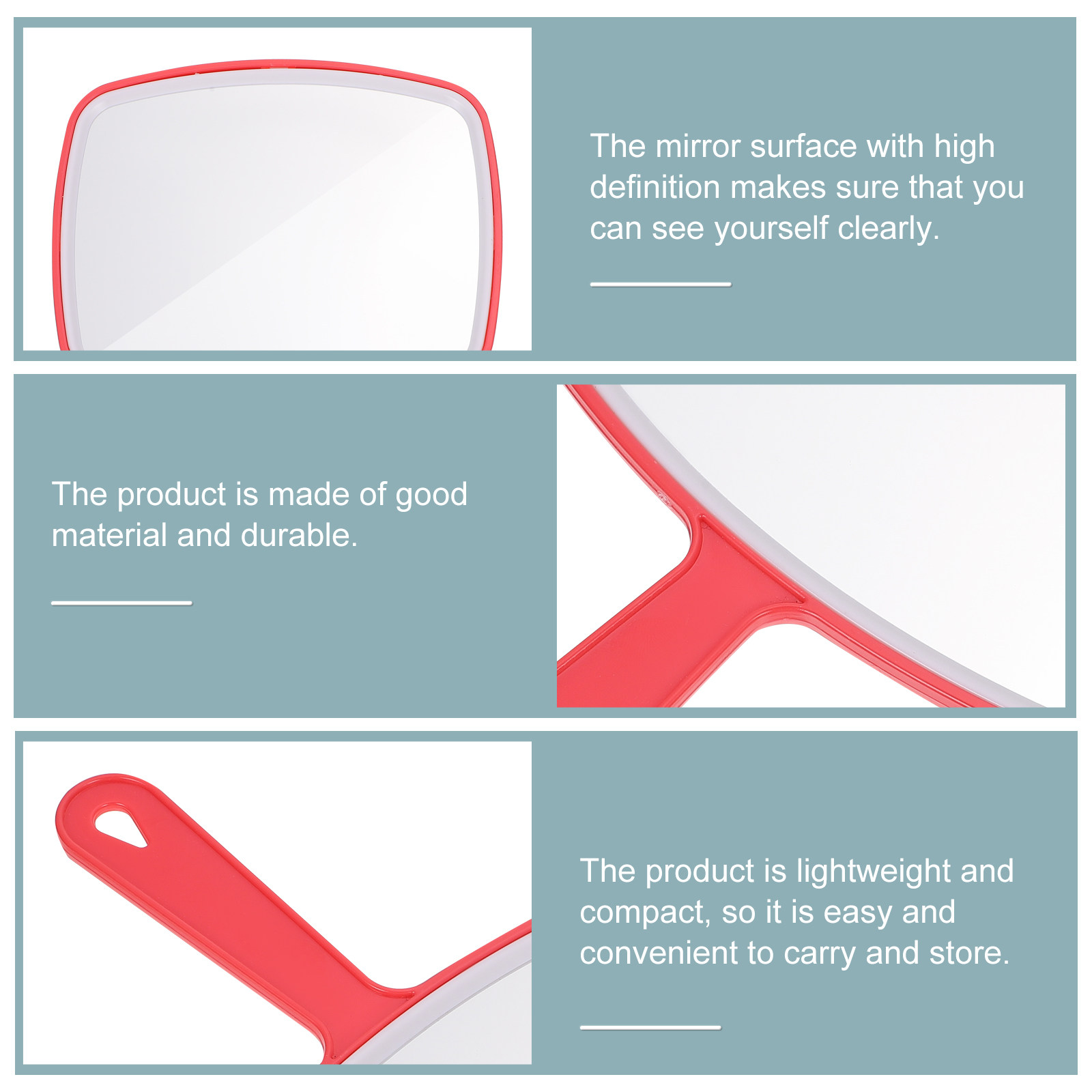 Beauty Makeup Hd - 2Pcs Creative Beauty Mirror Handheld Mirror