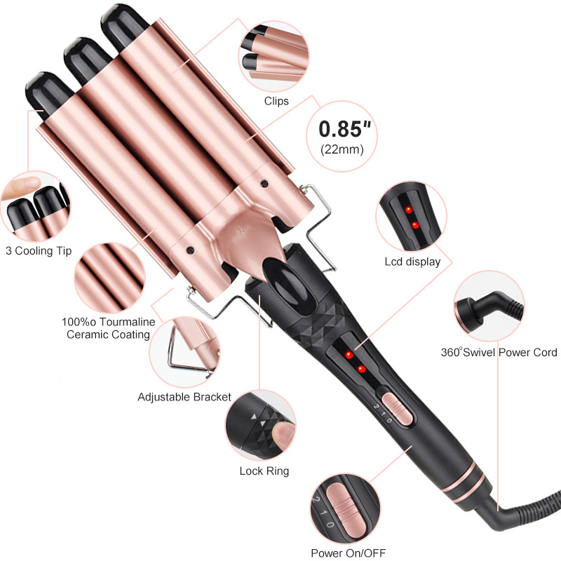 Hair Curling Wand - 5 in 1 Interchangeable Curling Iron