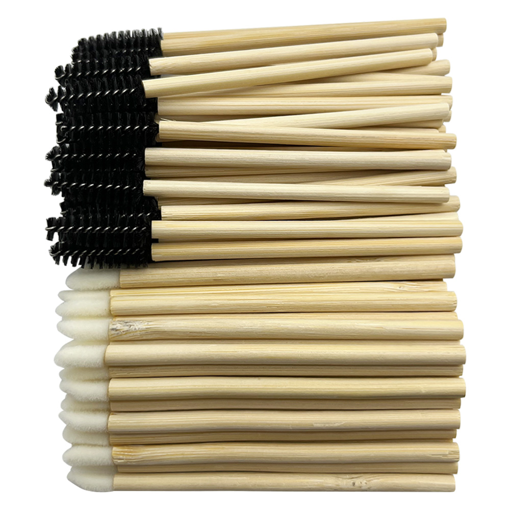 Beauty Kiss Makeup - 50/100pcs Lip Brushes Kits Bamboo Handle