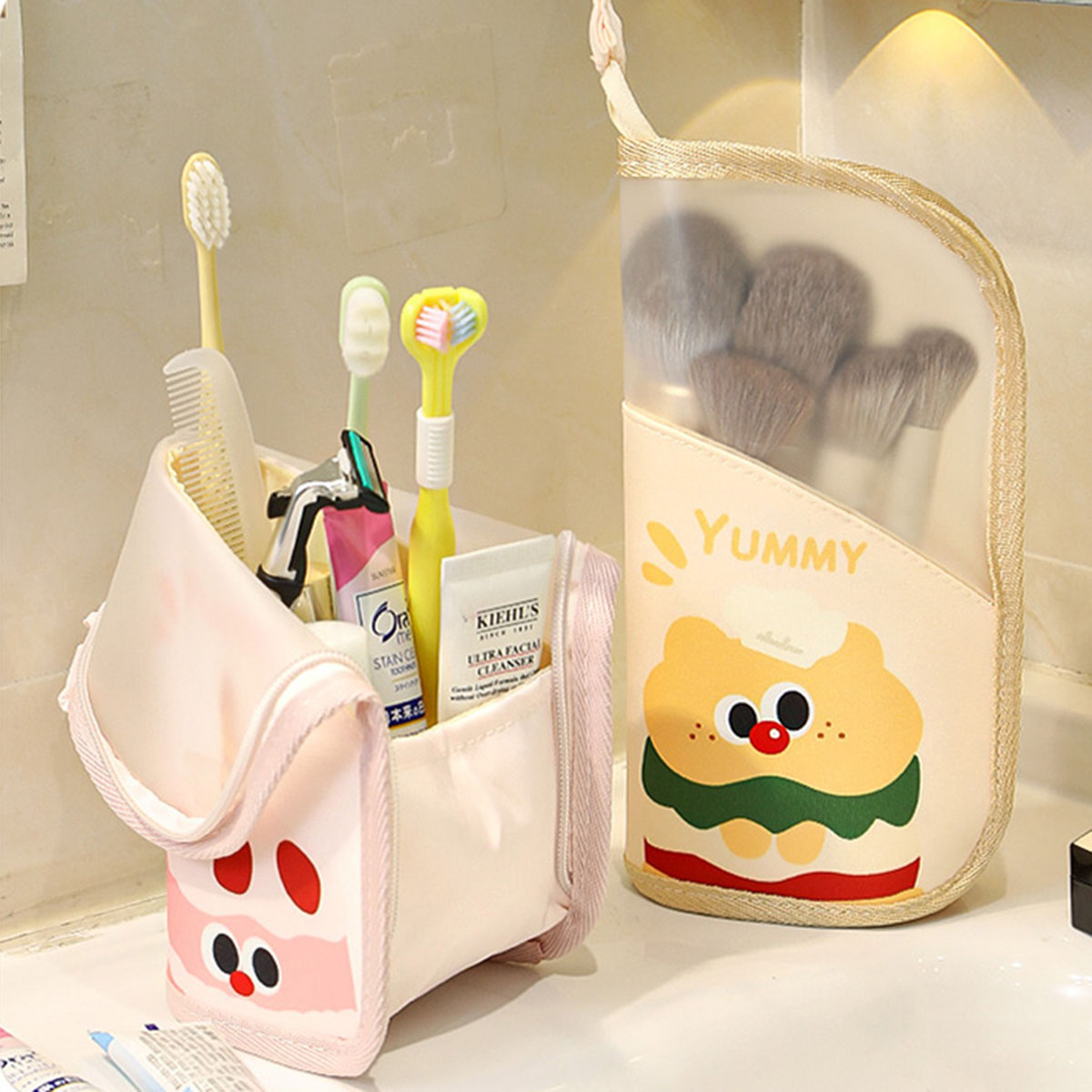 Beauty Makeup Vanity - 1Pcs Cosmetic Bag Travel Stand Storage