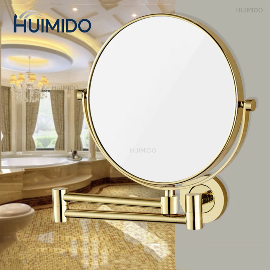 Beauty Makeup Hd - 8 Inch Black/Chrome Brass Makeup Mirror