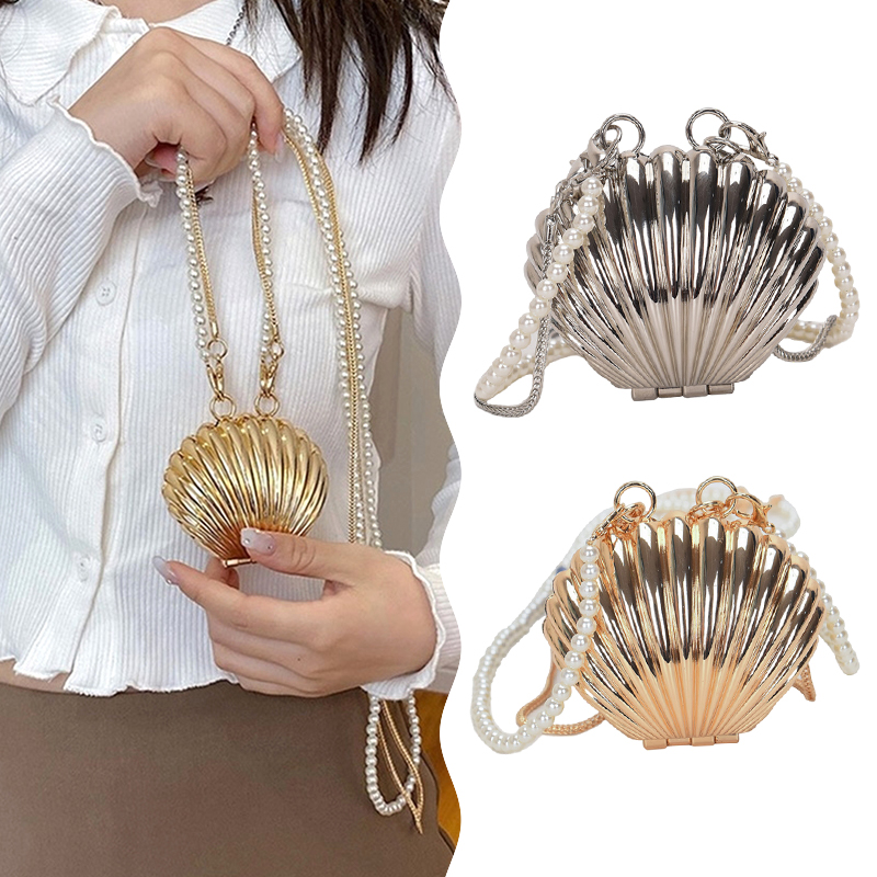 Beauty Kiss Makeup - Metal Shell Bag Mini Lipstick Bag