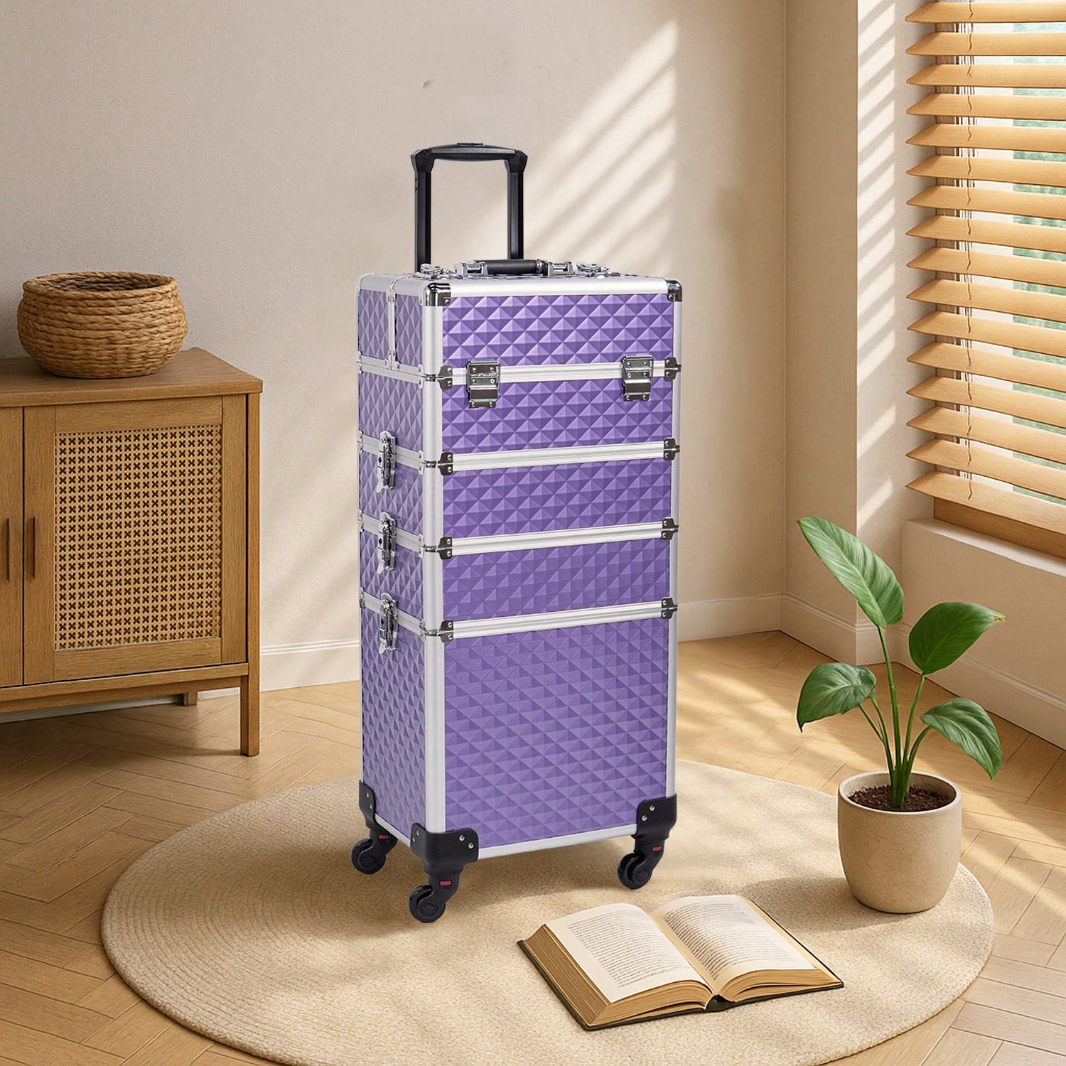4 in 1 Rolling Makeup Train Ca - Beauty Makeup Trolley recension och pris