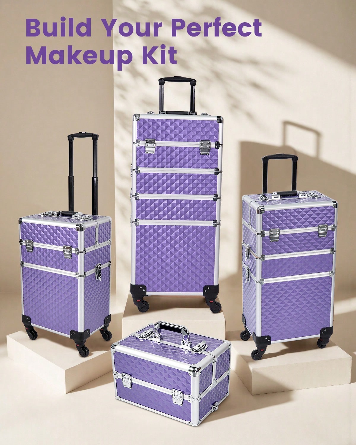 4 in 1 Rolling Makeup Train Ca - Beauty Makeup Trolley recension och pris