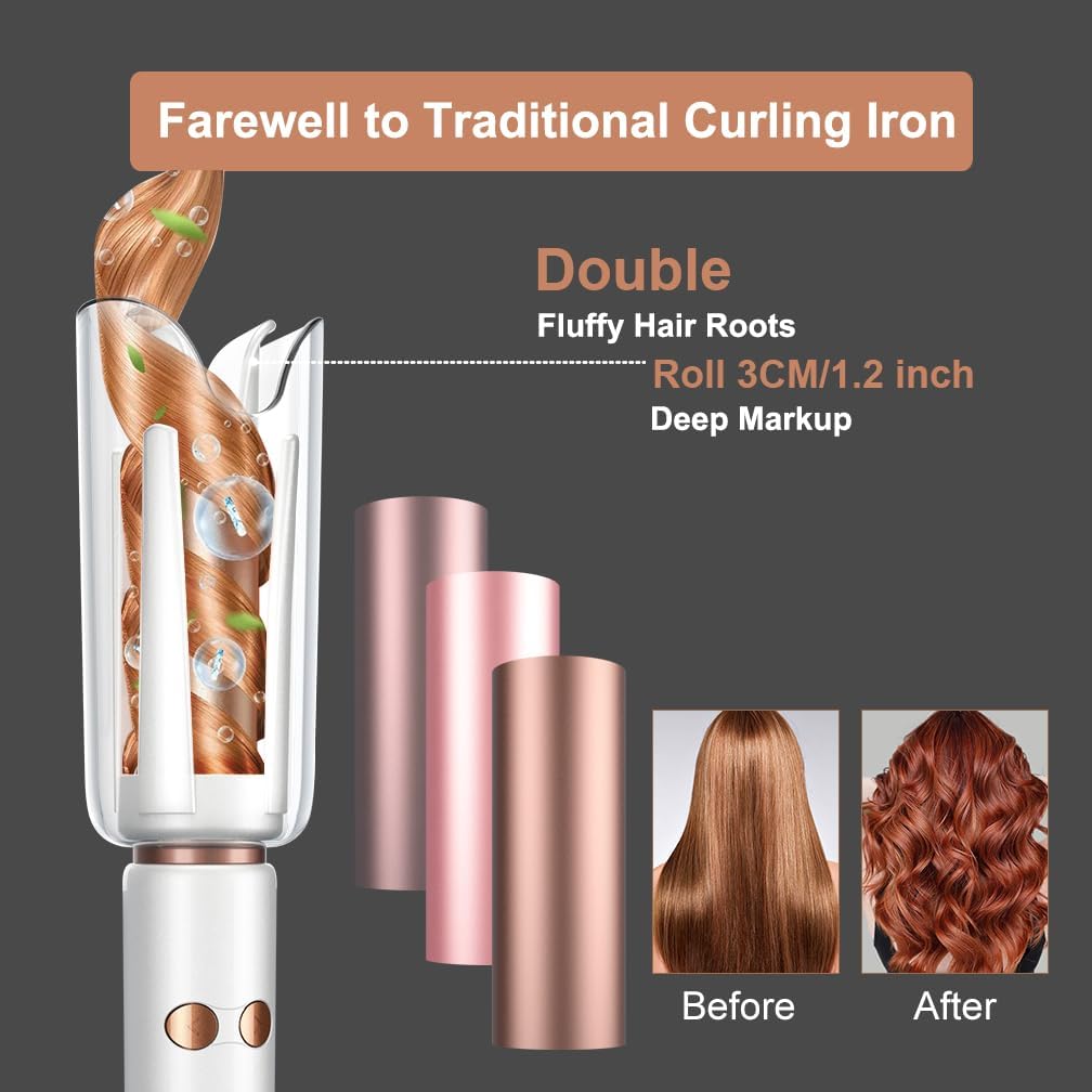 Automatic Rotating Curling Iro - Hair Curling Wand recension och pris