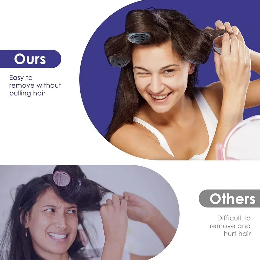 New Self-Grip Hair Rollers Hea - Hair Curling Wand recension och pris