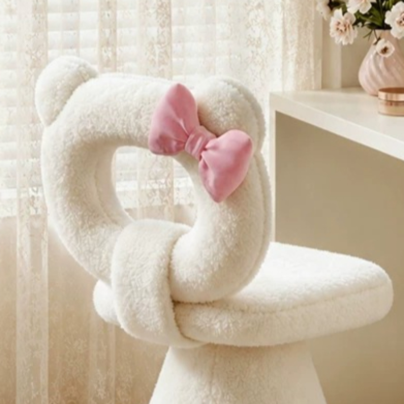 Bow Dressing Vanity Stool Pink - Beauty Makeup Girl recension och pris