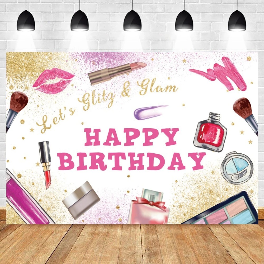 Spa Party Themed Backdrop for  - Beauty Makeup Girl Photo recension och pris