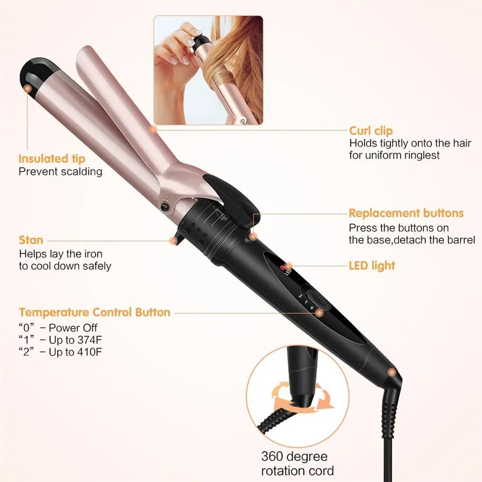 Professional Salon Hair Curler - Hair Curling Wand recension och pris