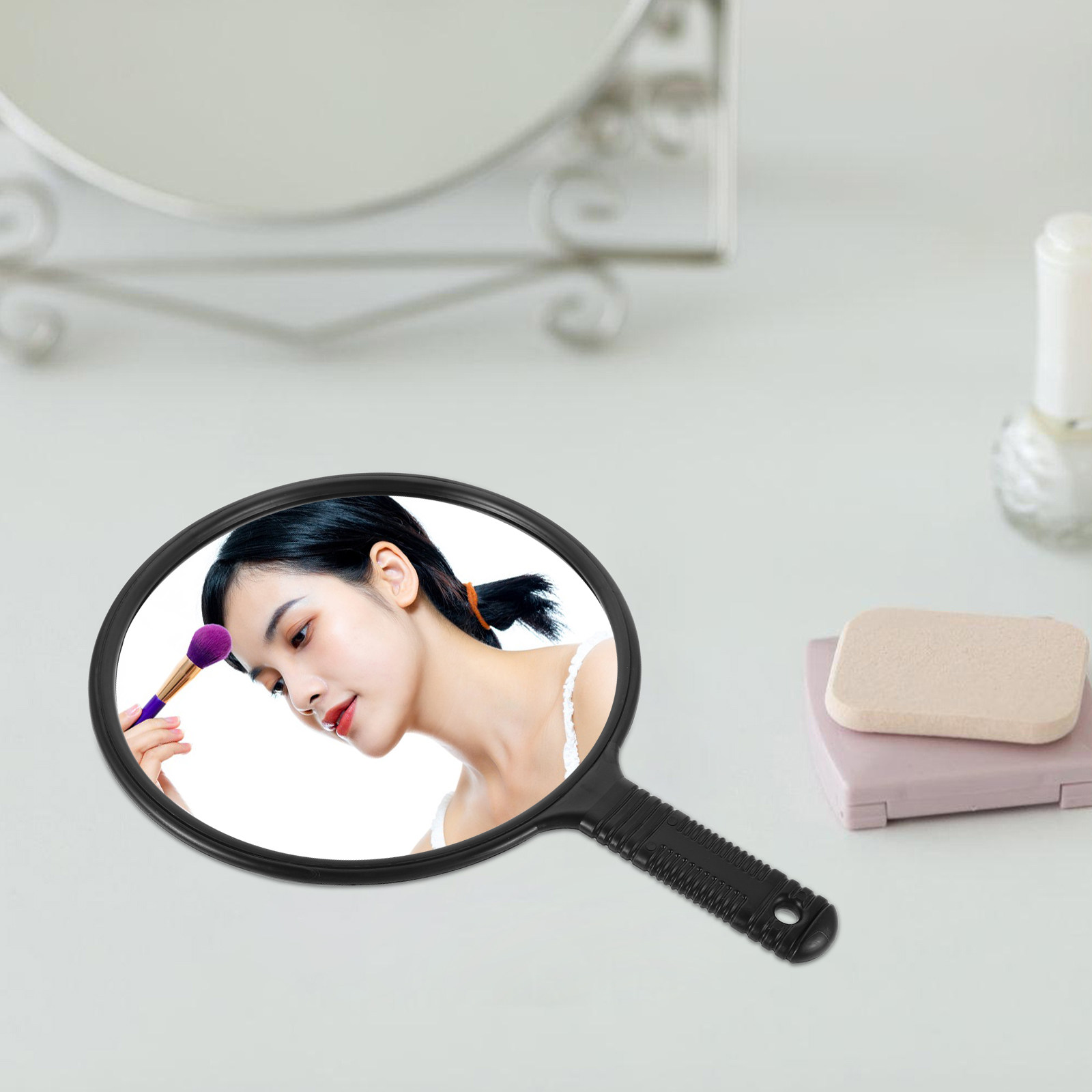 Large Round Salon Handheld Mir - Beauty Makeup Hd recension och pris