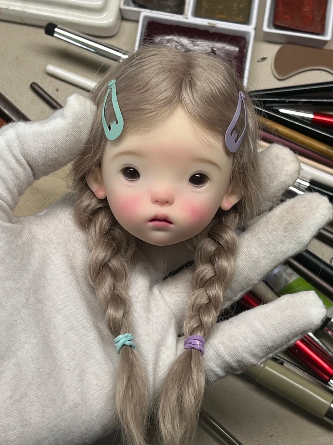 SD BJD Doll 1/6 Landoudou Head - Beauty Makeup Girl recension och pris