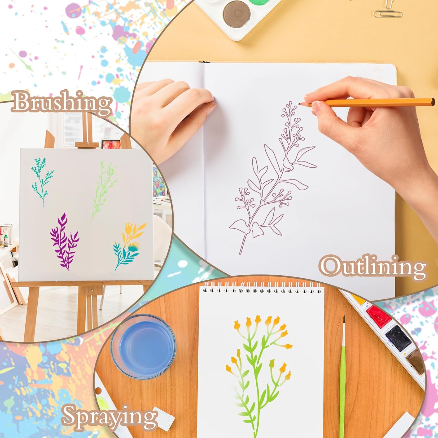 24pcs/Set Wildflower Stencils  - Beauty Makeup Kit For Kids recension och pris