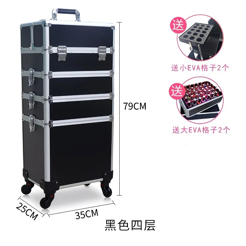 Professional 2/3/4 layers trol - Beauty Makeup Trolley recension och pris