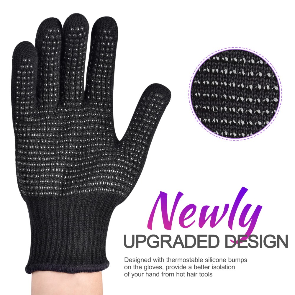 Heat Resistant Gloves with Sil - Hair Curling Wand recension och pris