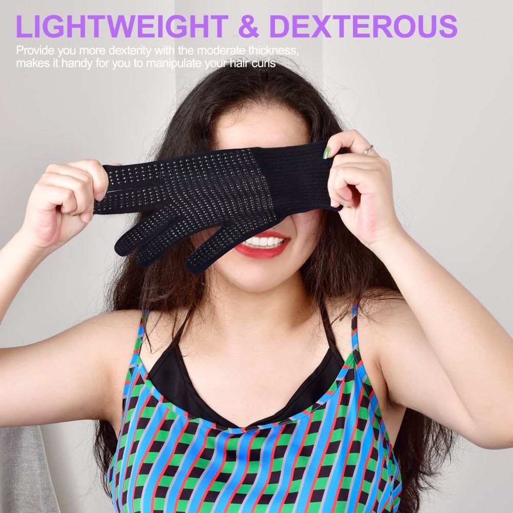 Heat Resistant Gloves with Sil - Hair Curling Wand recension och pris