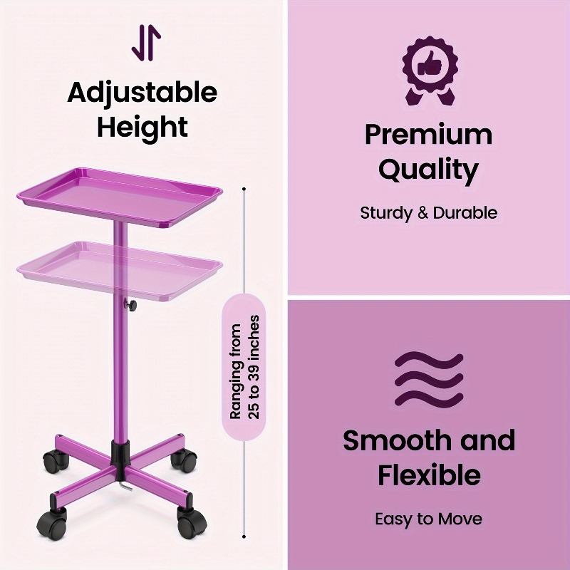 Aluminum Beauty Rolling Cart w - Beauty Makeup Trolley recension och pris