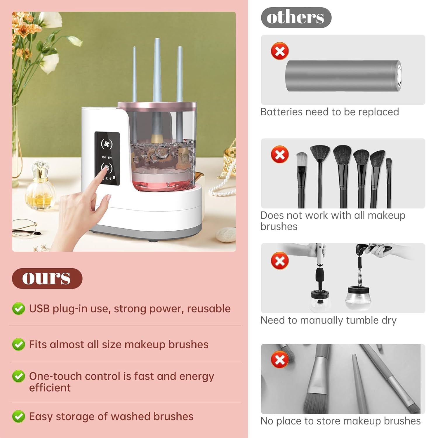 Automatic Rotating Makeup Brus - Makeup Brush Set recension och pris
