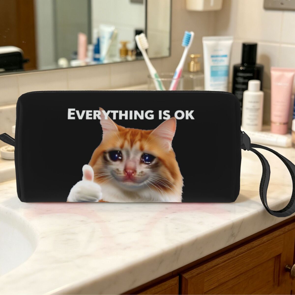 Everything's Ok Crying Cat Mem - Beauty Makeup Ok recension och pris