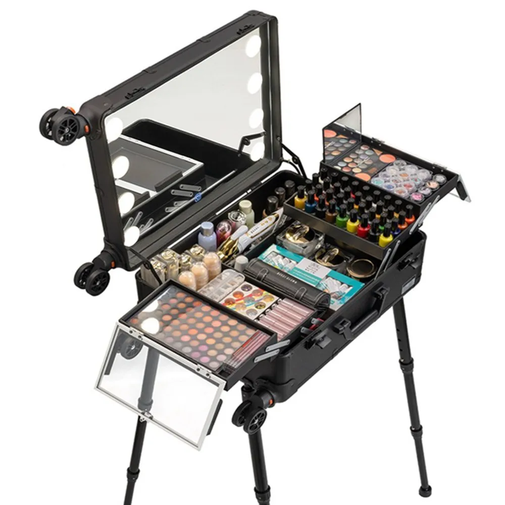 Aluminum Frame Professional Ro - Beauty Makeup Trolley recension och pris