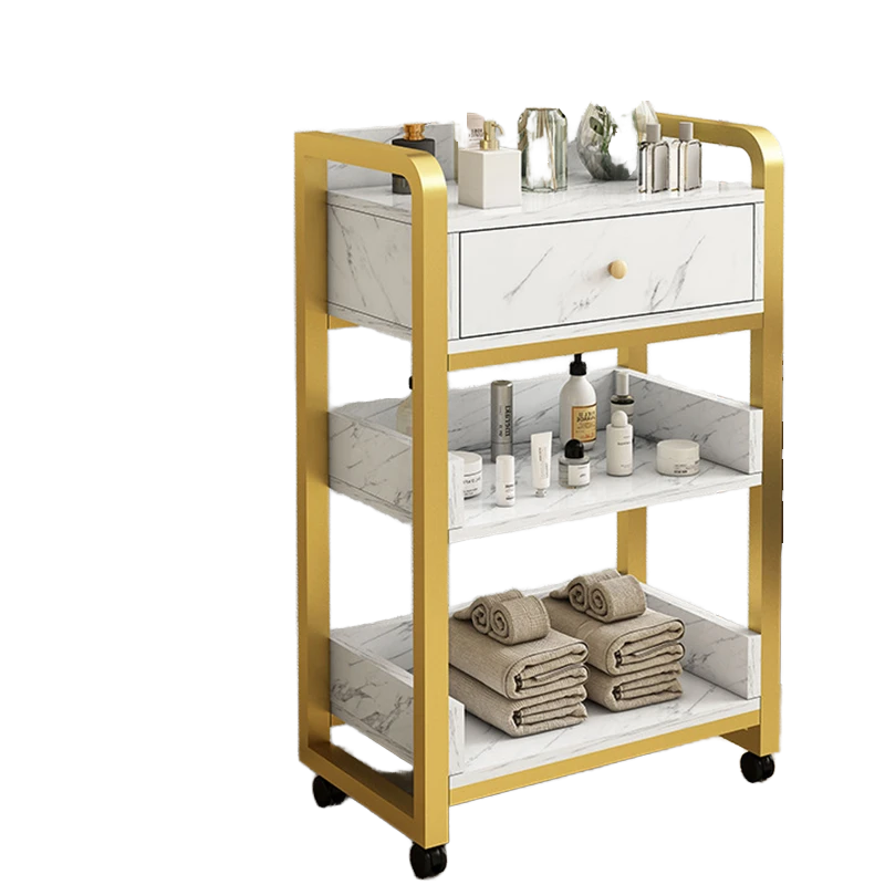 Modern Gold White Salon Trolle - Beauty Makeup Trolley recension och pris