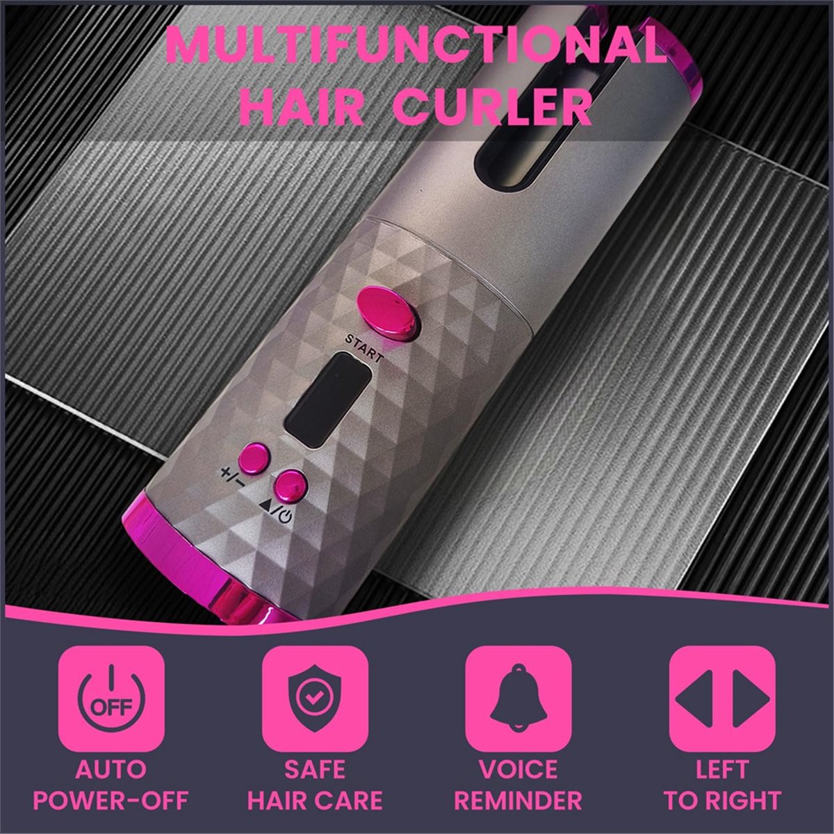 N18R Cordless Curling Iron Bea - Hair Curling Wand recension och pris