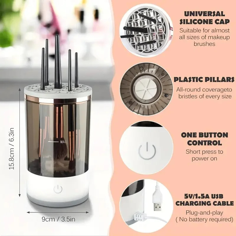 USB Plug Portable Electric Mak - Makeup Brush Set recension och pris