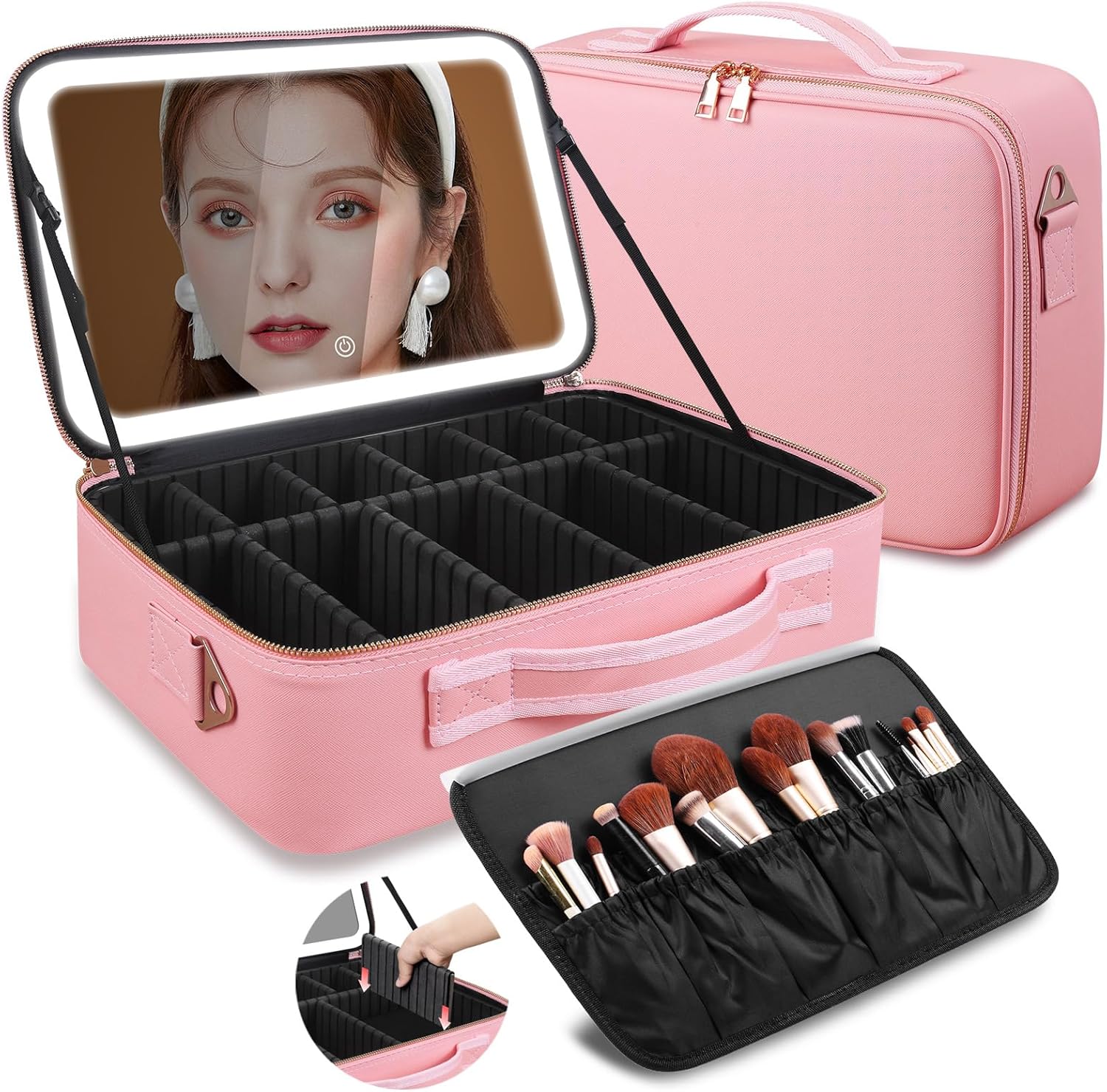 Large Capacity Makeup Bag 15'' - Beauty Makeup Vanity recension och pris
