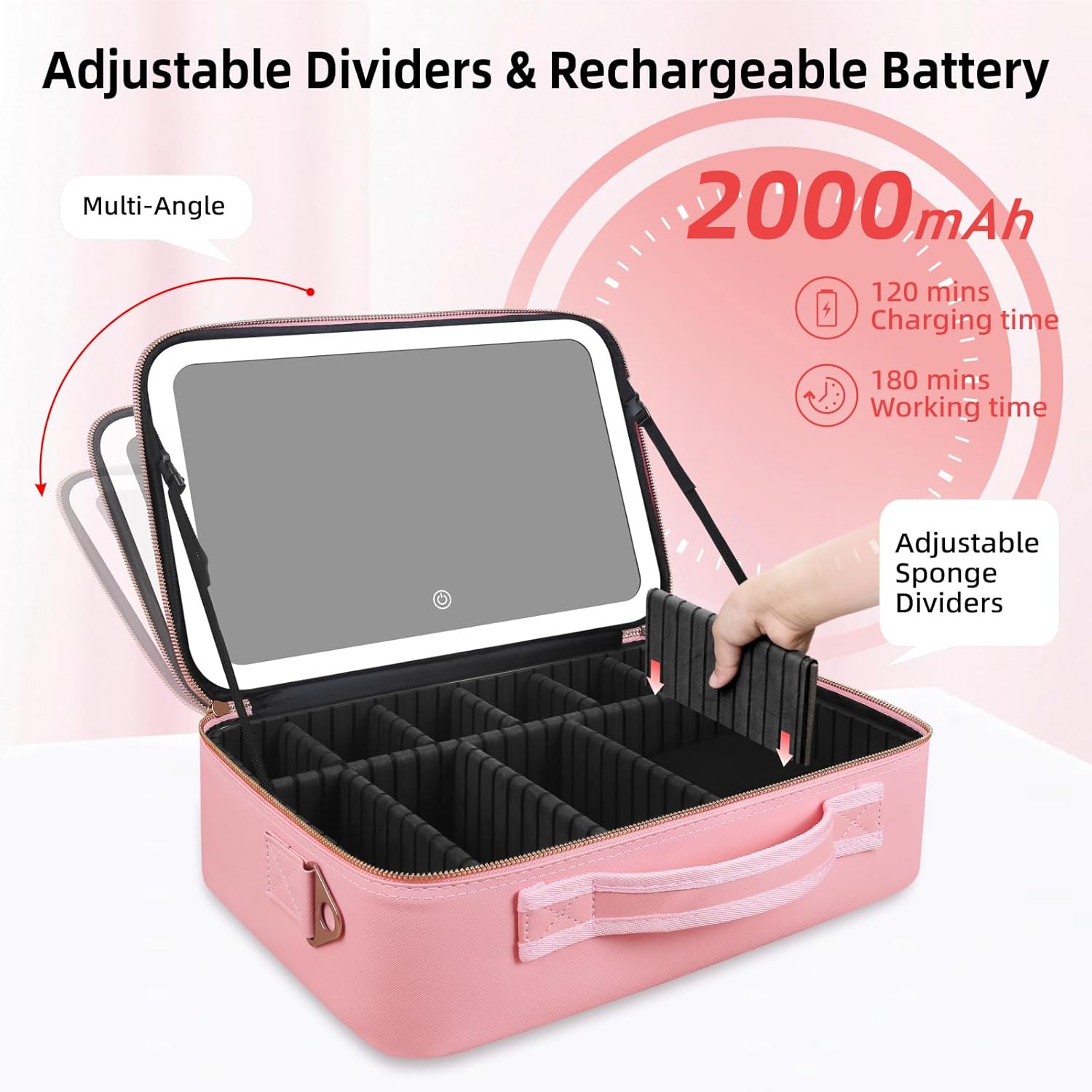 Large Capacity Makeup Bag 15'' - Beauty Makeup Vanity recension och pris