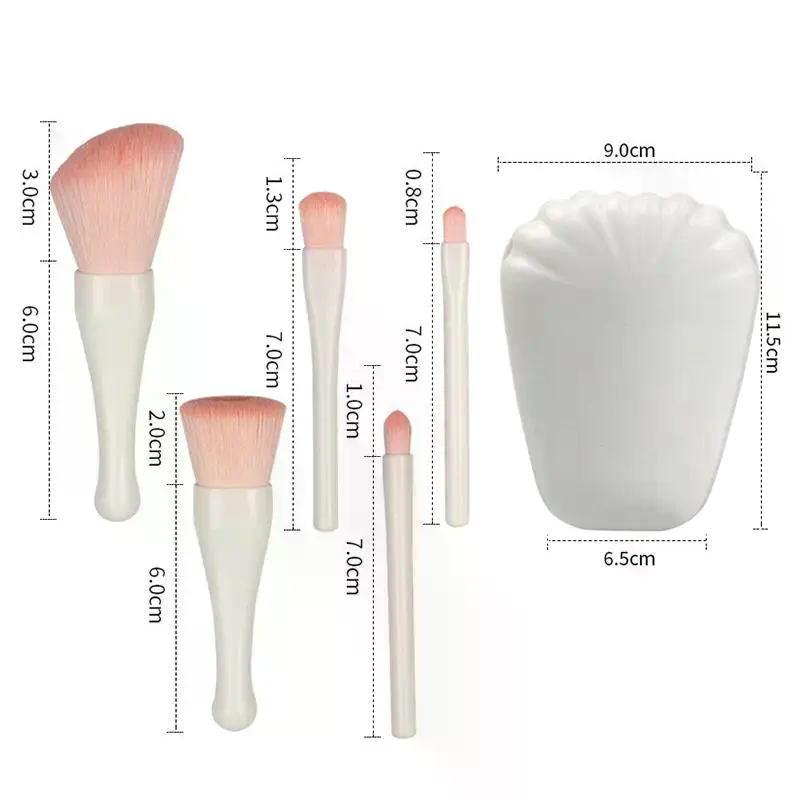 5Pcs Portable Makeup Brush Set - Beauty Makeup Hd recension och pris